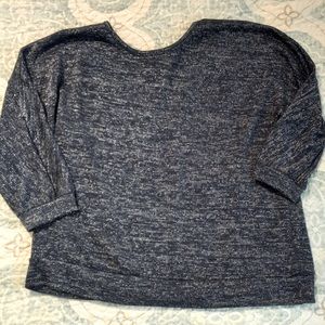 Casual top with metallic shimmer